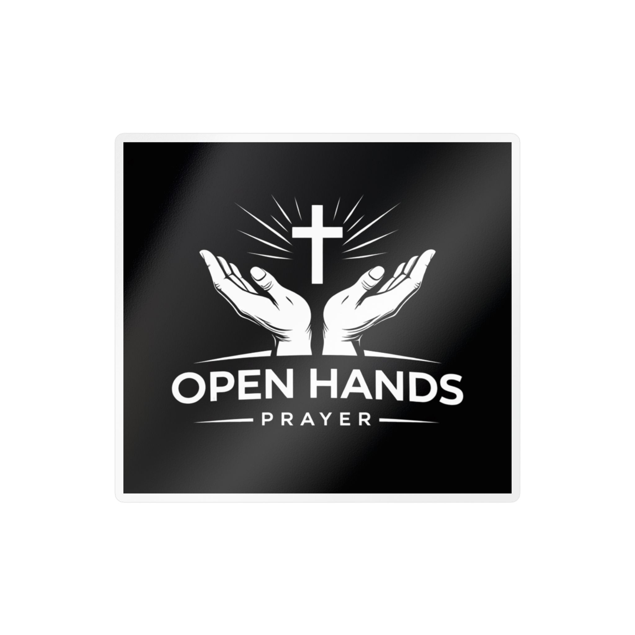 Open Hands Prayer Vinyl Sticker — Christian Faith Decal