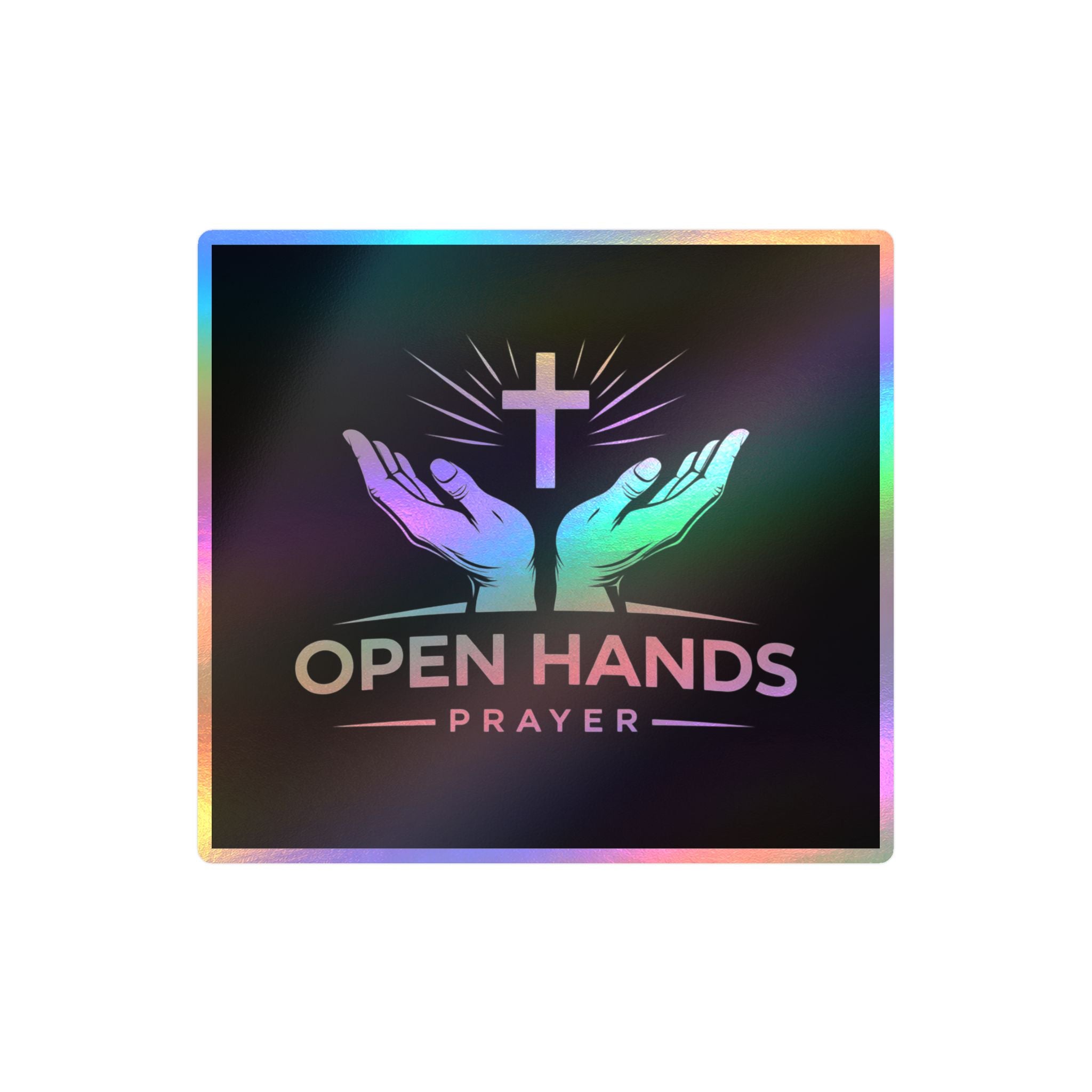 Open Hands Prayer Vinyl Sticker — Christian Faith Decal