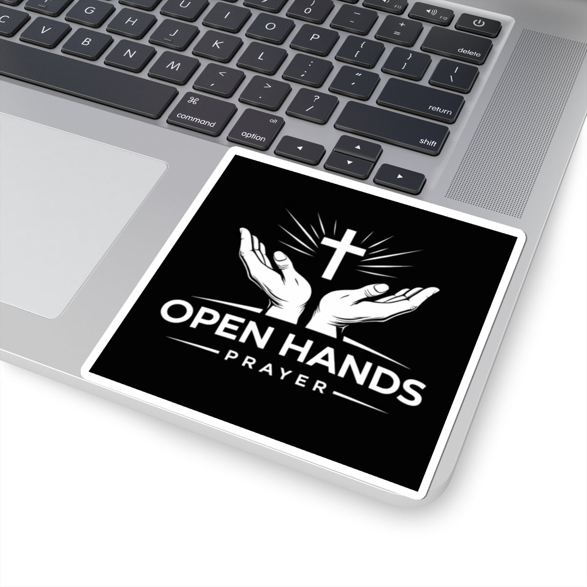 Open Hands Prayer Sticker — Christian Faith Sticker