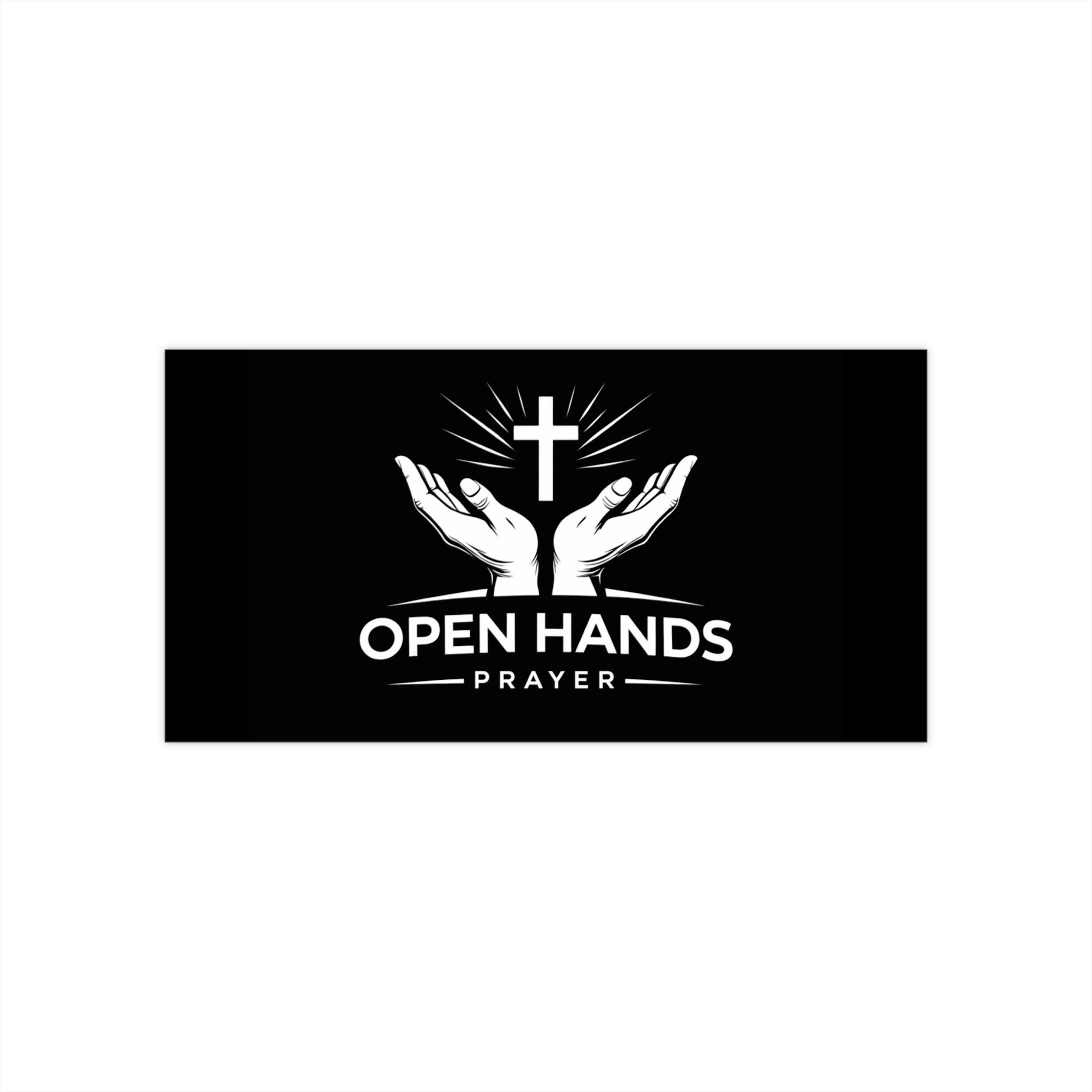 Open Hands Prayer Bumper Sticker — Faith & Inspirational Car Decal