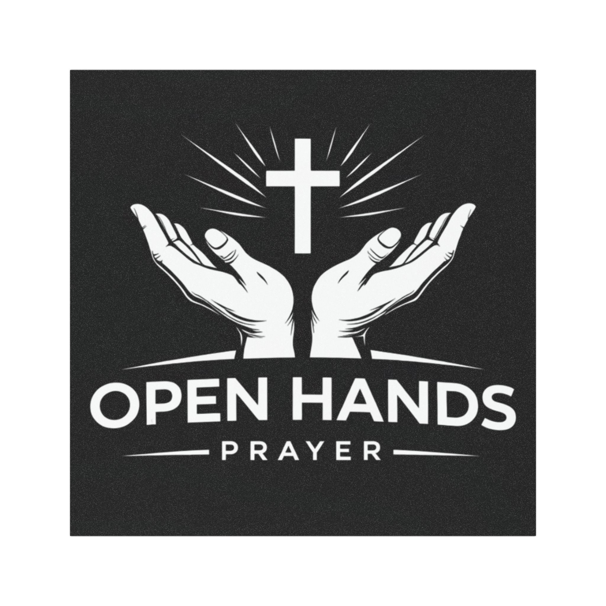 Open Hands Prayer Car Magnet — Christian Faith Cross Religious Vehicle Decal