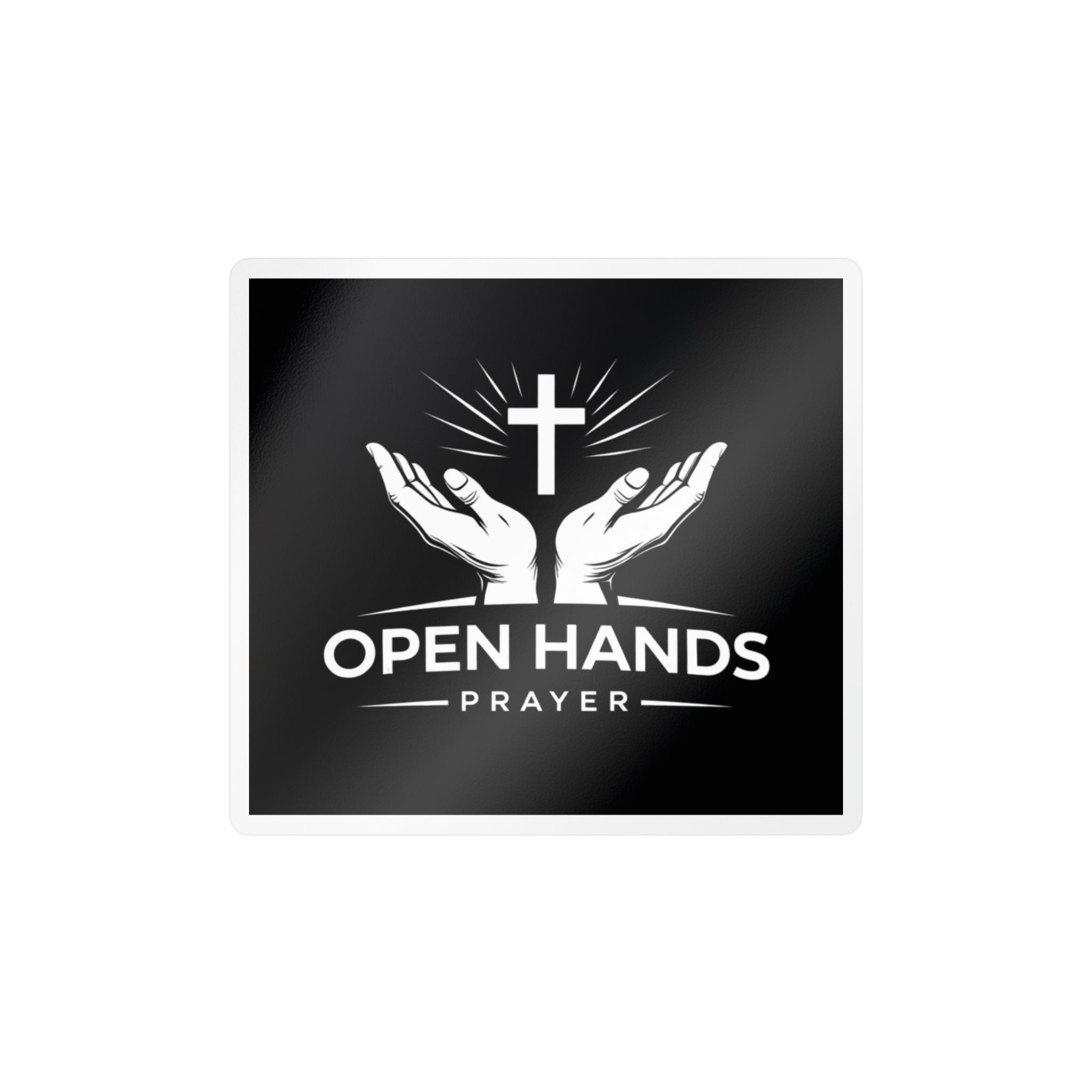 Open Hands Prayer Vinyl Sticker — Christian Faith Decal