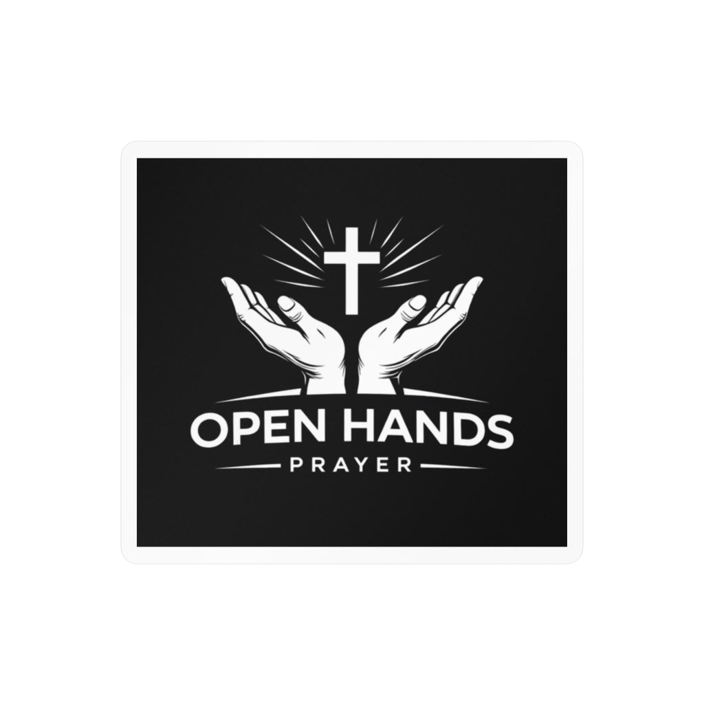 Open Hands Prayer Vinyl Sticker — Christian Faith Decal
