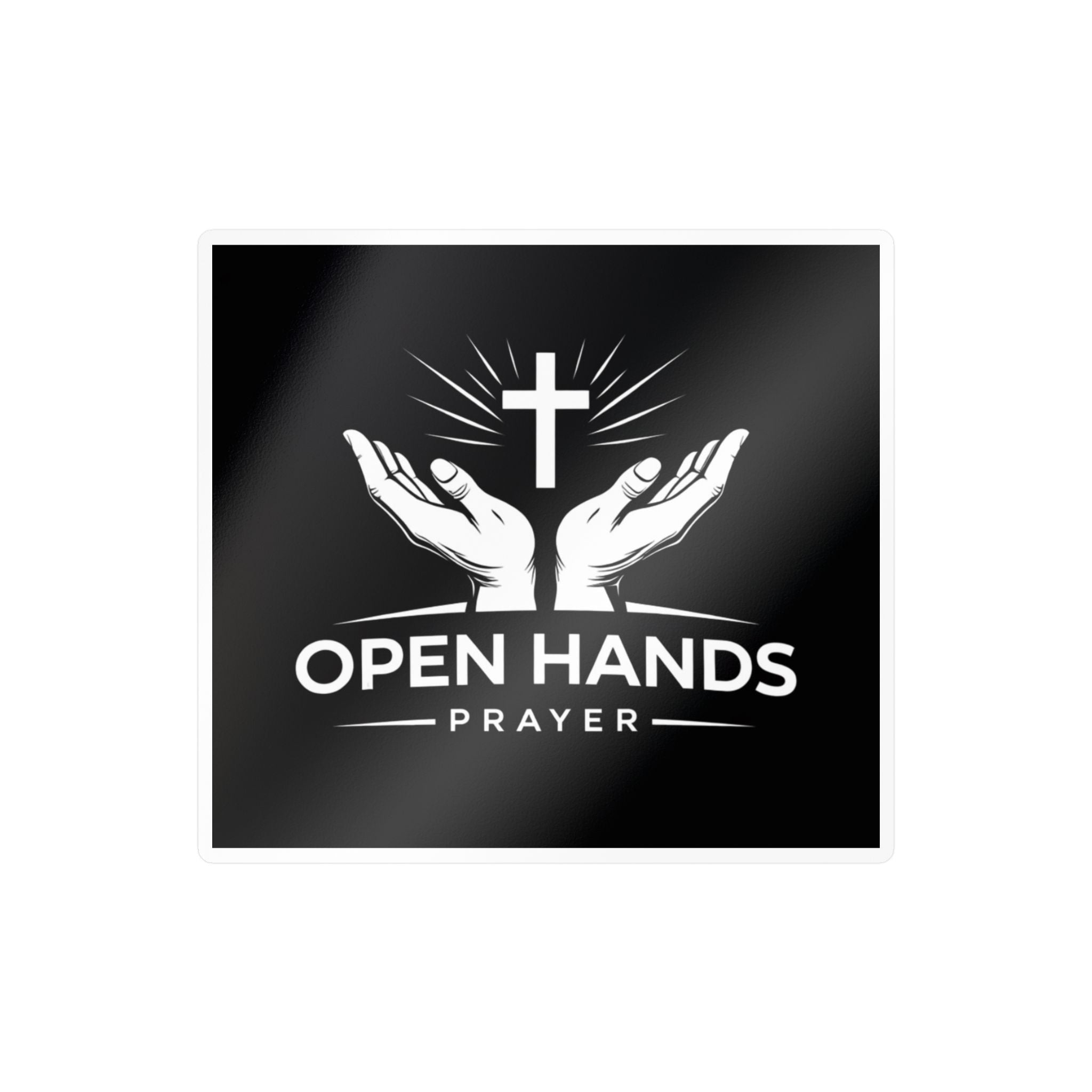 Open Hands Prayer Vinyl Sticker — Christian Faith Decal