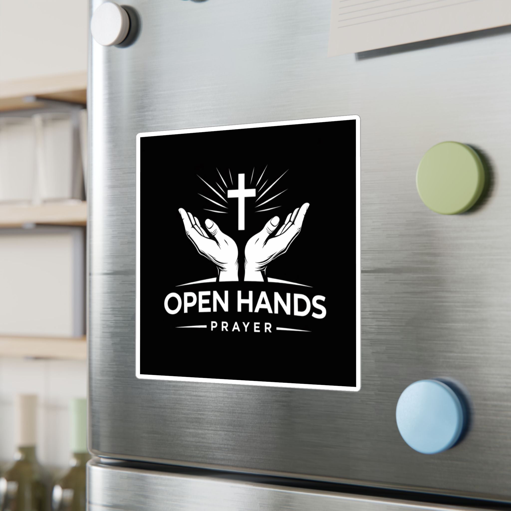 Open Hands Prayer Vinyl Sticker — Christian Faith Decal