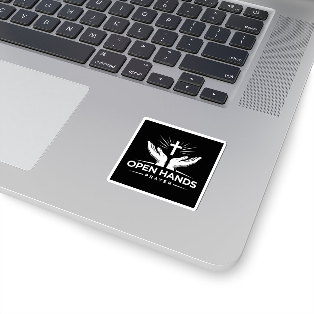 Open Hands Prayer Sticker — Christian Faith Sticker