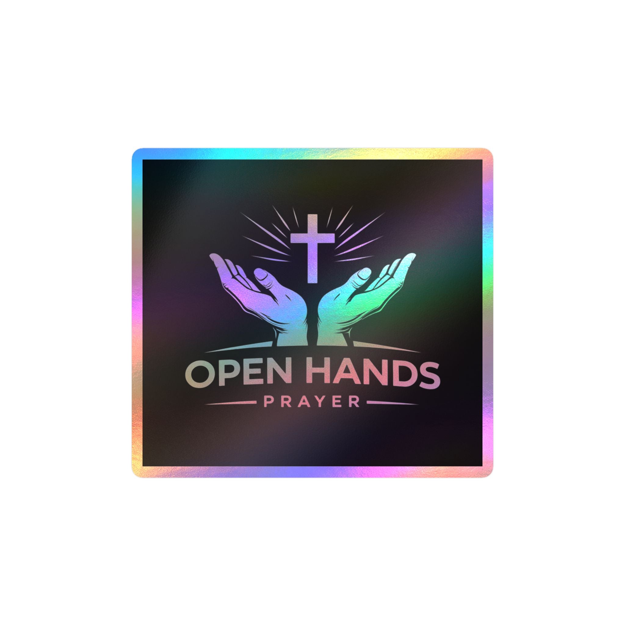 Open Hands Prayer Vinyl Sticker — Christian Faith Decal
