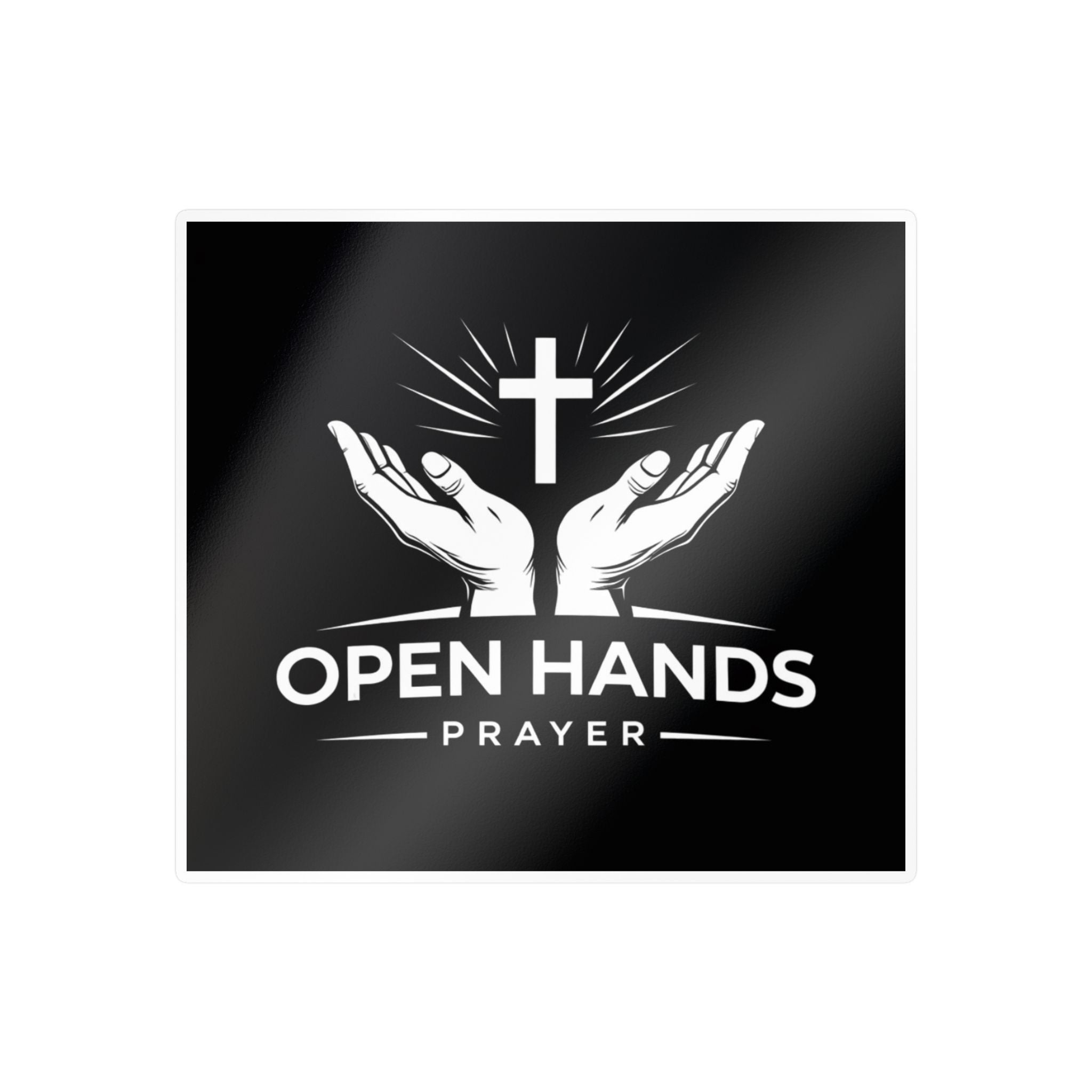 Open Hands Prayer Vinyl Sticker — Christian Faith Decal