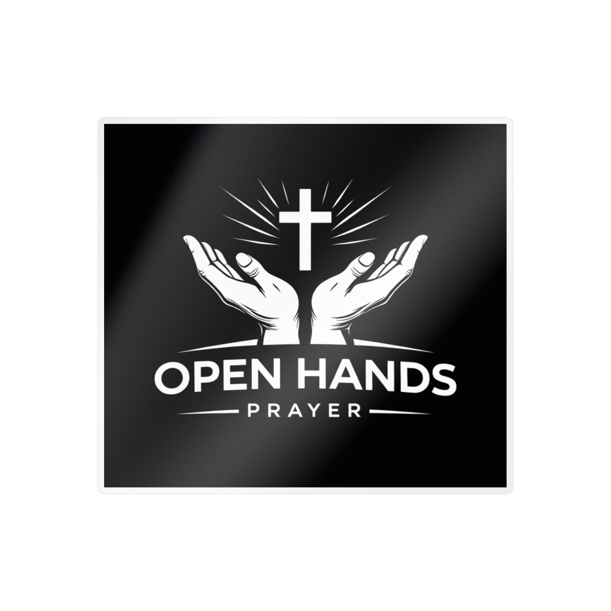 Open Hands Prayer Vinyl Sticker — Christian Faith Decal