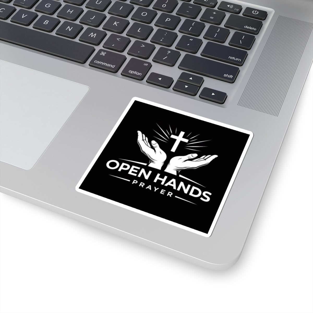 Open Hands Prayer Sticker — Christian Faith Sticker