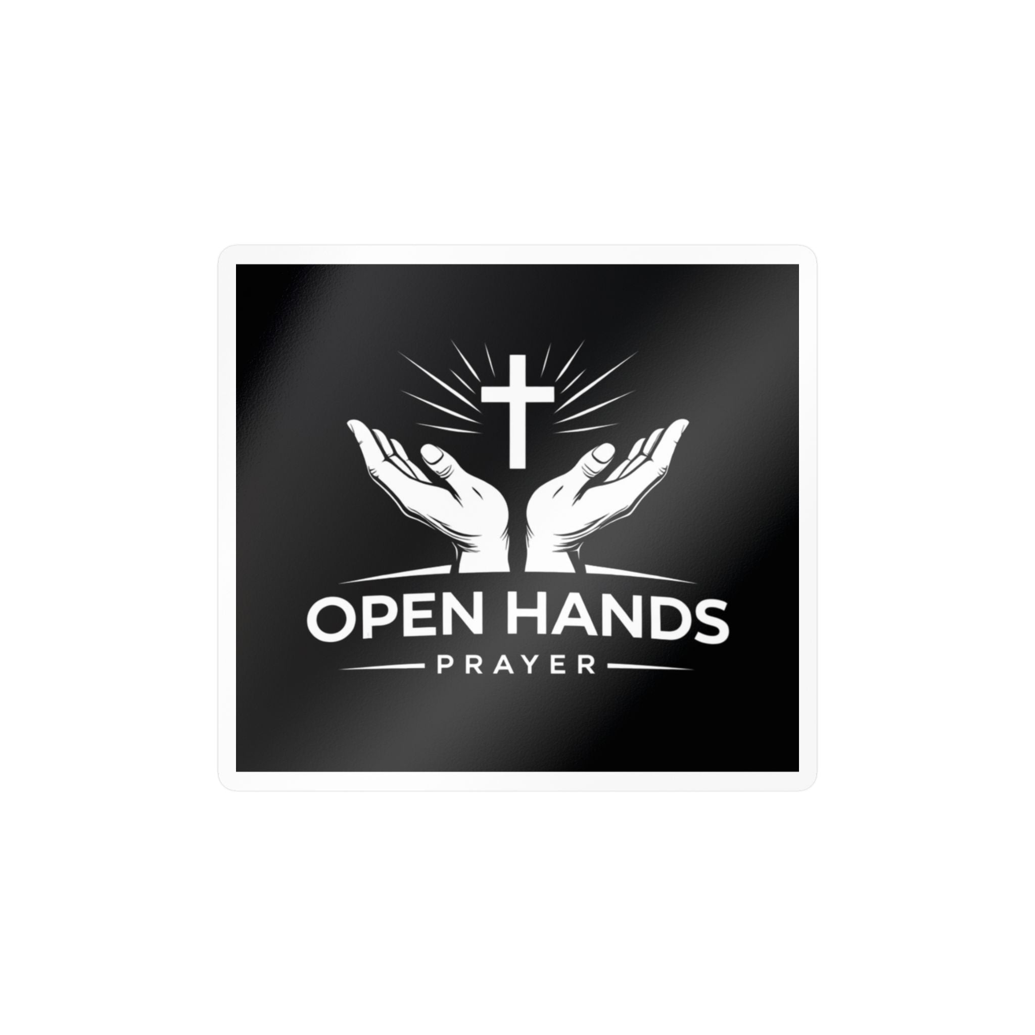 Open Hands Prayer Vinyl Sticker — Christian Faith Decal