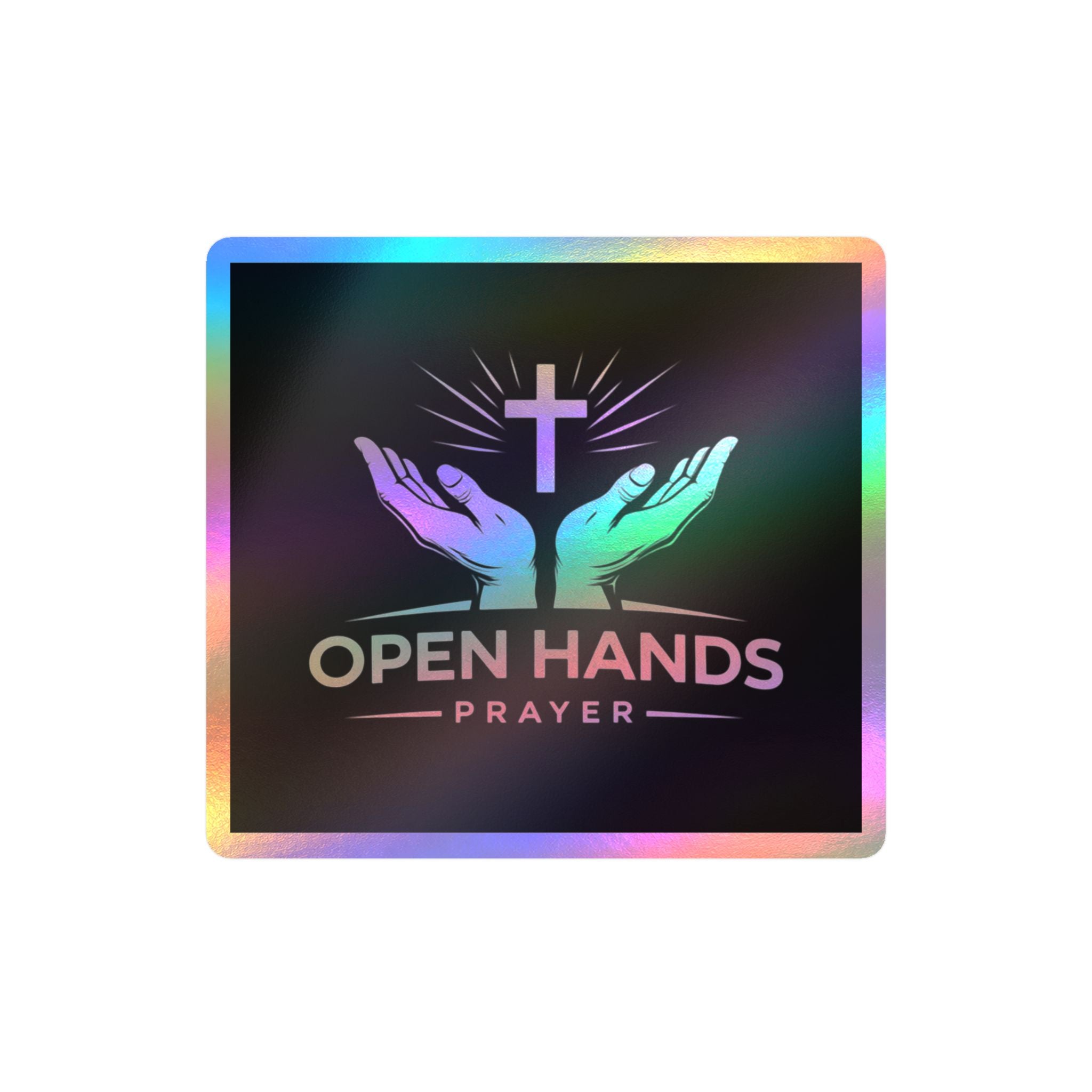 Open Hands Prayer Vinyl Sticker — Christian Faith Decal