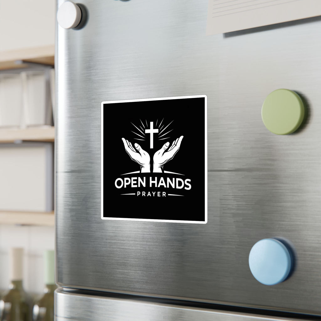 Open Hands Prayer Vinyl Sticker — Christian Faith Decal