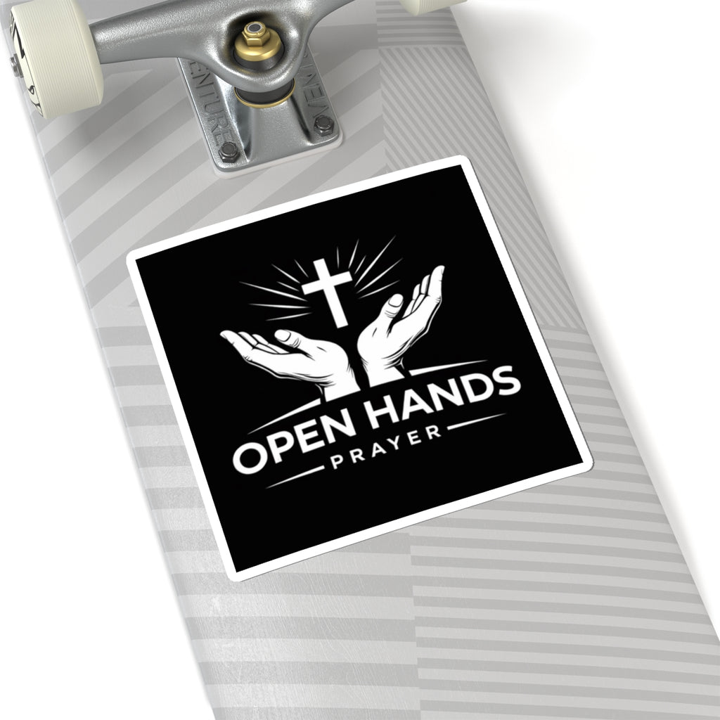 Open Hands Prayer Sticker — Christian Faith Sticker