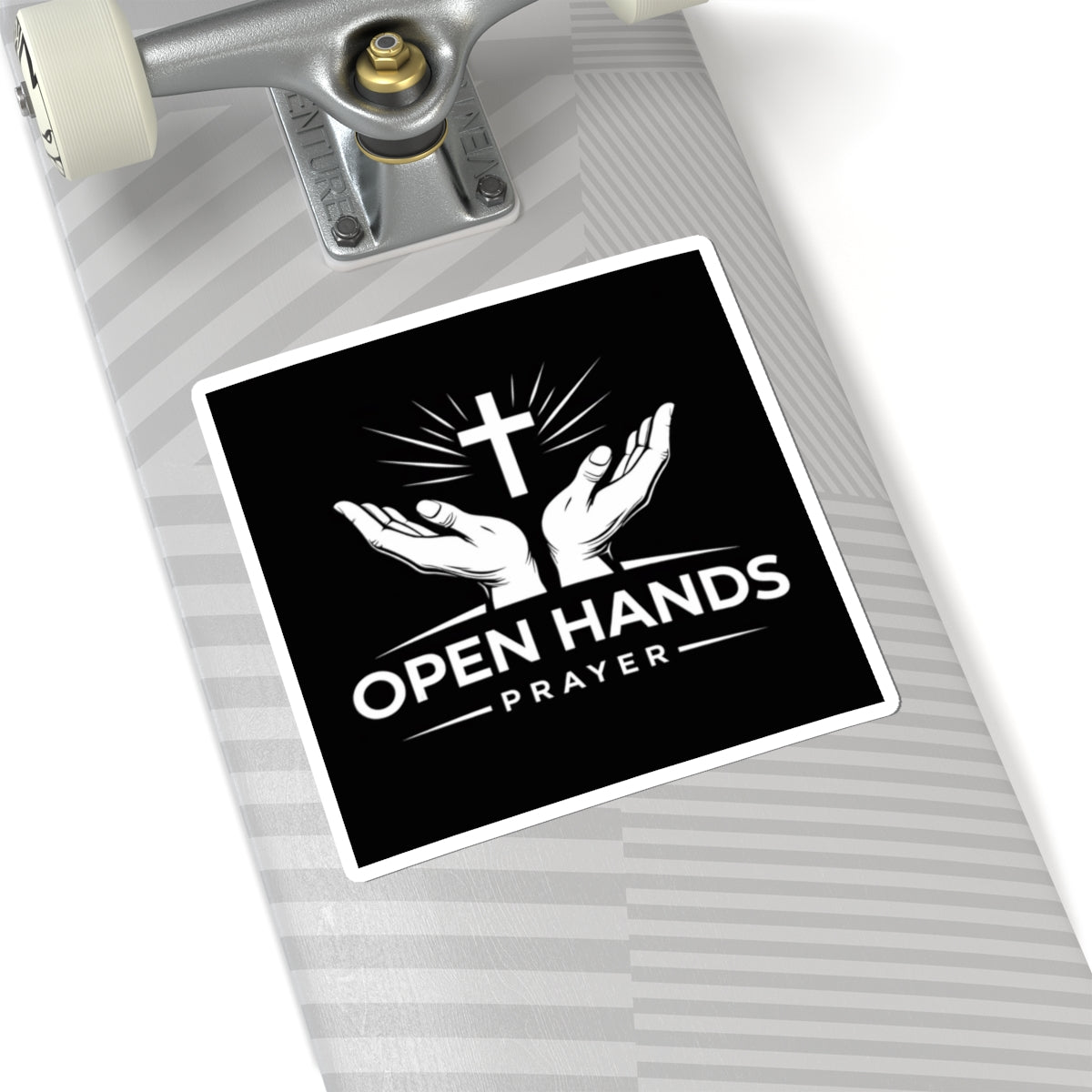 Open Hands Prayer Sticker — Christian Faith Sticker