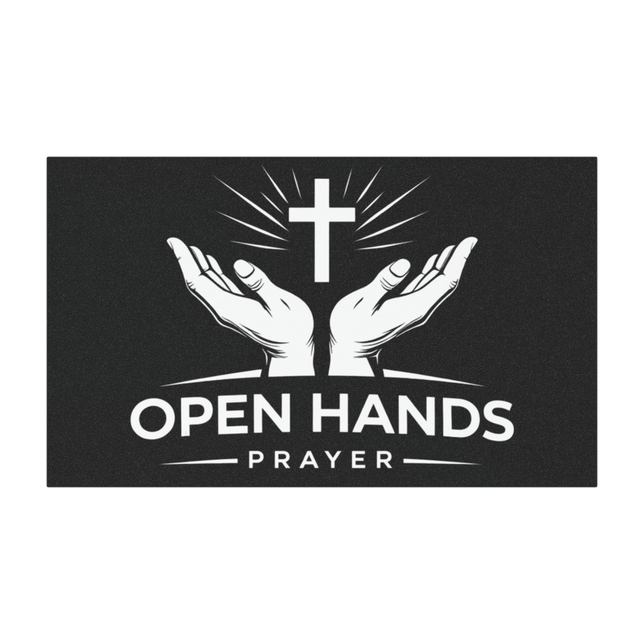 Open Hands Prayer Car Magnet — Christian Faith Cross Religious Vehicle Decal